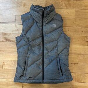The North Face Women’s Charcoal Quilted Vest- Size Medium